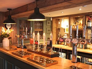 the bar at the Hanging Gate pub